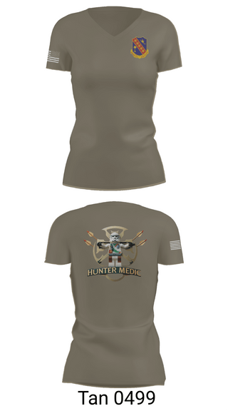 Womens Short Sleeve Vneck Shirt, 1-148th HHB Medics, , Teamtime, Team time, sublimation, custom sports apparel, team uniforms, spirit wear, spiritwear, sports uniforms, custom shirts, team store, custom team store, fundraiser sports, apparel fundraiser