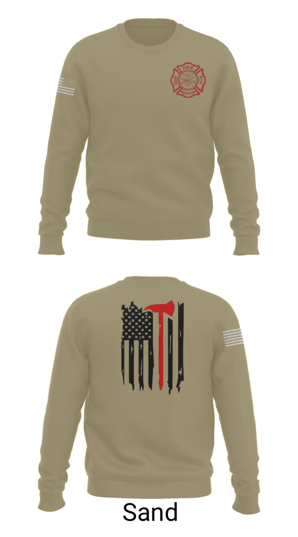 Crew Neck Sweatshirt, Okay Fire & Rescue, Fire Department, Teamtime, Team time, sublimation, custom sports apparel, team uniforms, spirit wear, spiritwear, sports uniforms, custom shirts, team store, custom team store, fundraiser sports, apparel fundraiser