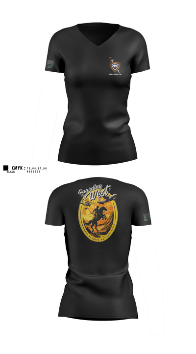 HHB 2-300th FAR 70567480 Women's Short Sleeve V-neck Shirt - 1