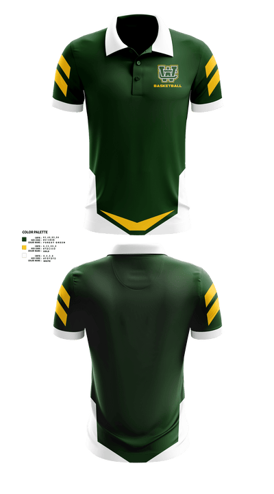 Wilkes Central High School Basketball 71872927 Short Sleeve Performance Polo - 1