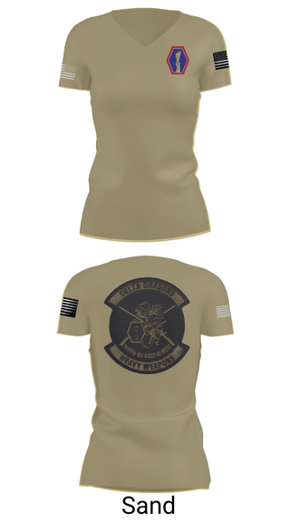 Womens Short Sleeve Vneck Shirt, 100th Battalion 442nd Infantry Delta dragons, Army, Teamtime, Team time, sublimation, custom sports apparel, team uniforms, spirit wear, spiritwear, sports uniforms, custom shirts, team store, custom team store, fundraiser sports, apparel fundraiser