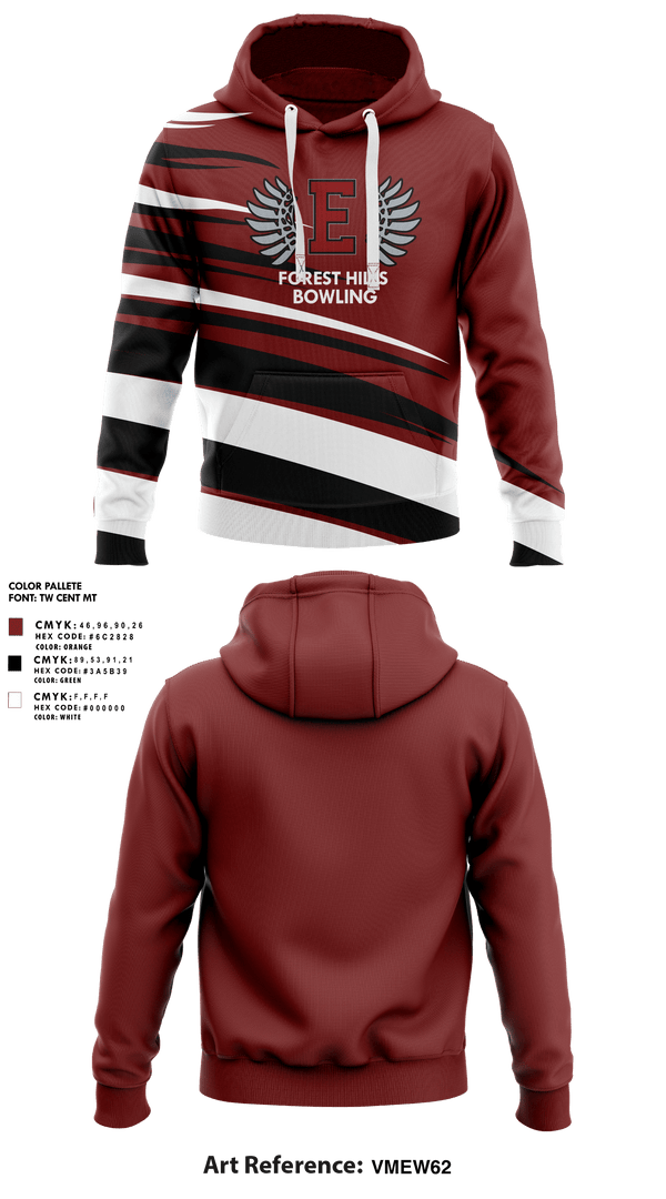 Hoodie, Forest Hills Eastern High School Bowling, Bowling, Teamtime, Team time, sublimation, custom sports apparel, team uniforms, spirit wear, spiritwear, sports uniforms, custom shirts, team store, custom team store, fundraiser sports, apparel fundraiser