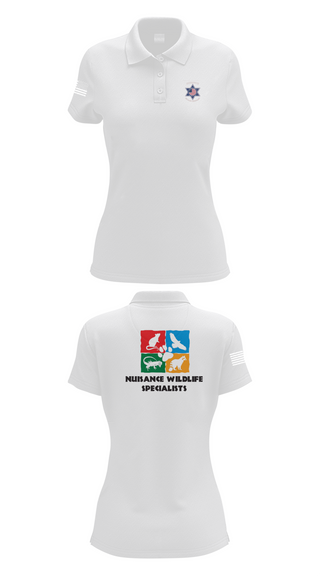 Womens Short Sleeve Performance Polo, Nuisance Wildlife Specialist, , Teamtime, Team time, sublimation, custom sports apparel, team uniforms, spirit wear, spiritwear, sports uniforms, custom shirts, team store, custom team store, fundraiser sports, apparel fundraiser