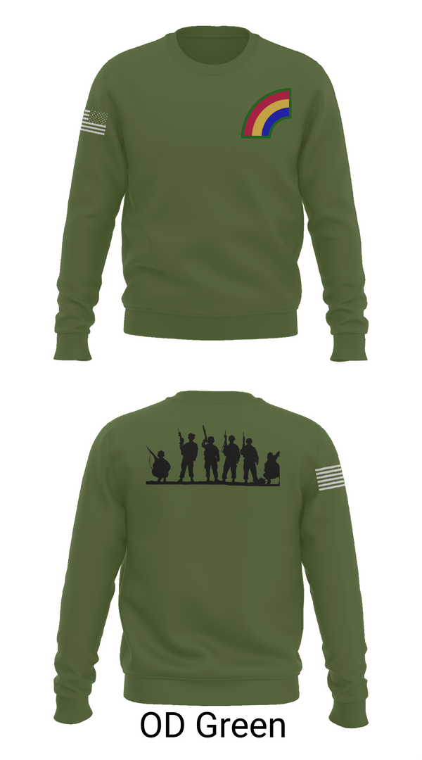 Crew Neck Sweatshirt, 42ND Infantry Division, Army, Teamtime, Team time, sublimation, custom sports apparel, team uniforms, spirit wear, spiritwear, sports uniforms, custom shirts, team store, custom team store, fundraiser sports, apparel fundraiser