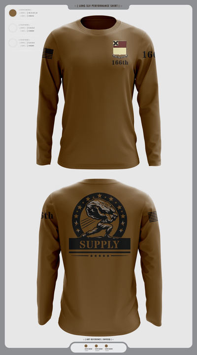 HHD 166th Regiment 4853273 Long Sleeve Performance Shirt - 2