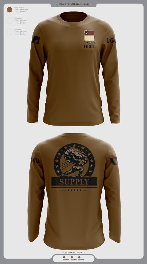 Long Sleeve Performance Shirt, HHD 166th Regiment, Army, Teamtime, Team time, sublimation, custom sports apparel, team uniforms, spirit wear, spiritwear, sports uniforms, custom shirts, team store, custom team store, fundraiser sports, apparel fundraiser