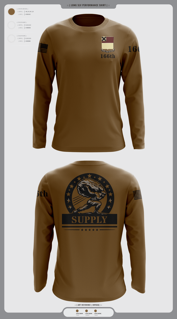 Long Sleeve Performance Shirt, HHD 166th Regiment, Army, Teamtime, Team time, sublimation, custom sports apparel, team uniforms, spirit wear, spiritwear, sports uniforms, custom shirts, team store, custom team store, fundraiser sports, apparel fundraiser