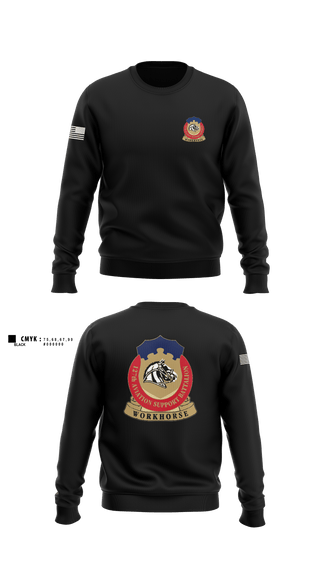 Crew Neck Sweatshirt, 127th ASB WORKHORSE, Army, Teamtime, Team time, sublimation, custom sports apparel, team uniforms, spirit wear, spiritwear, sports uniforms, custom shirts, team store, custom team store, fundraiser sports, apparel fundraiser