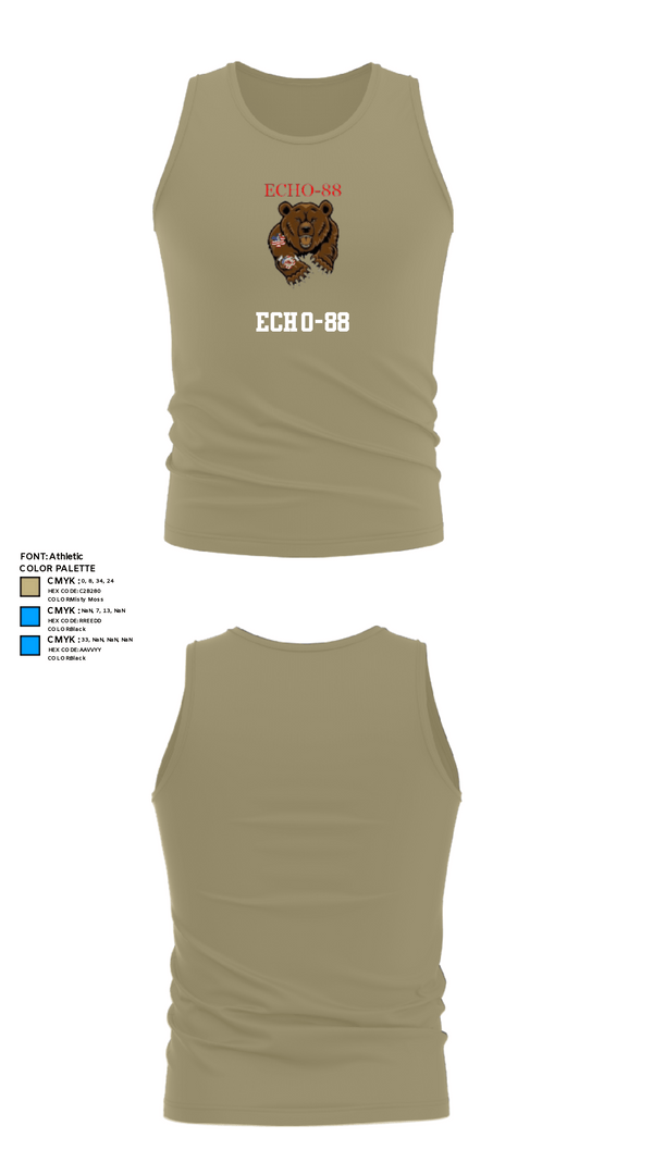 Tank Top, ECHO-88, , Teamtime, Team time, sublimation, custom sports apparel, team uniforms, spirit wear, spiritwear, sports uniforms, custom shirts, team store, custom team store, fundraiser sports, apparel fundraiser