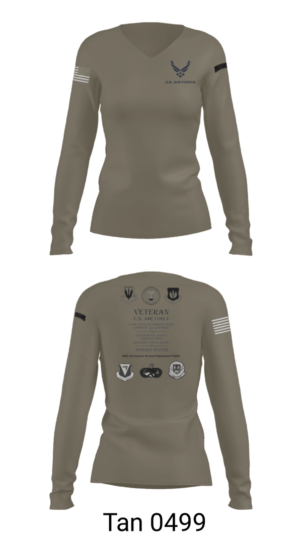 Women's Long Sleeve Vneck Shirt, Ramstein AGE, , Teamtime, Team time, sublimation, custom sports apparel, team uniforms, spirit wear, spiritwear, sports uniforms, custom shirts, team store, custom team store, fundraiser sports, apparel fundraiser