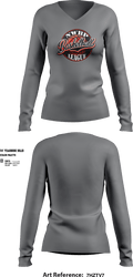 North West Bergen Passaic Basketball League 72359397 Women's Long Sleeve V-neck Shirt - 2