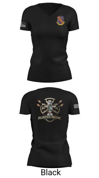 Womens Short Sleeve Vneck Shirt, 1-148th HHB Medics, , Teamtime, Team time, sublimation, custom sports apparel, team uniforms, spirit wear, spiritwear, sports uniforms, custom shirts, team store, custom team store, fundraiser sports, apparel fundraiser