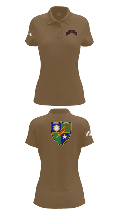 75th Ranger Regiment 53638422 Women's Short Sleeve Performance Polo  - 15