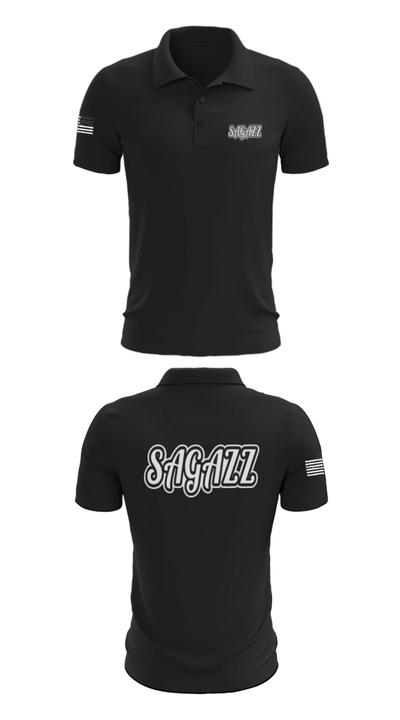 SAGAZZ 72853678 Short Sleeve Performance Polo - 28