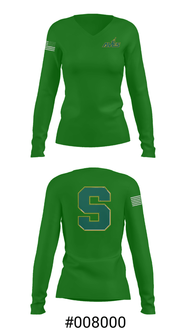 Women's Long Sleeve Vneck Shirt, Sycamore Junior High School Lacrosse, Men's Lacrosse, Teamtime, Team time, sublimation, custom sports apparel, team uniforms, spirit wear, spiritwear, sports uniforms, custom shirts, team store, custom team store, fundraiser sports, apparel fundraiser