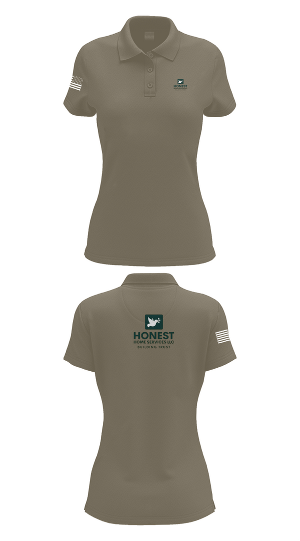 Womens Short Sleeve Performance Polo, Honest Home Services LLC, , Teamtime, Team time, sublimation, custom sports apparel, team uniforms, spirit wear, spiritwear, sports uniforms, custom shirts, team store, custom team store, fundraiser sports, apparel fundraiser