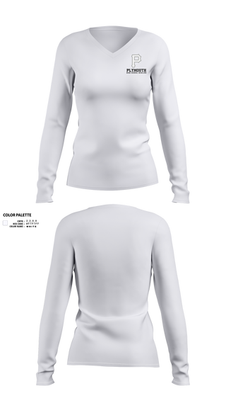 Womens Long Sleeve Vneck Shirt, Plymouth Bowling, Bowling, Teamtime, Team time, sublimation, custom sports apparel, team uniforms, spirit wear, spiritwear, sports uniforms, custom shirts, team store, custom team store, fundraiser sports, apparel fundraiser