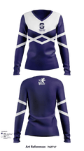 Shawnee Middle School Cheer 74518757 Women's Long Sleeve V-neck Shirt - 124