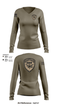 Kemper County Sheriff’s Office 63842297 Women's Long Sleeve V-neck Shirt - 2