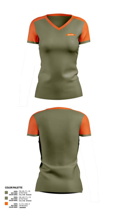 Servpro 16100248 Women's Short Sleeve V-neck Shirt - 1