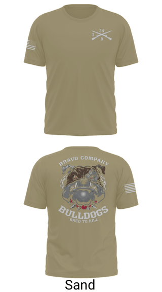 Short Sleeve Performance Shirt, B/3-34 Bulldogs, Army, Teamtime, Team time, sublimation, custom sports apparel, team uniforms, spirit wear, spiritwear, sports uniforms, custom shirts, team store, custom team store, fundraiser sports, apparel fundraiser
