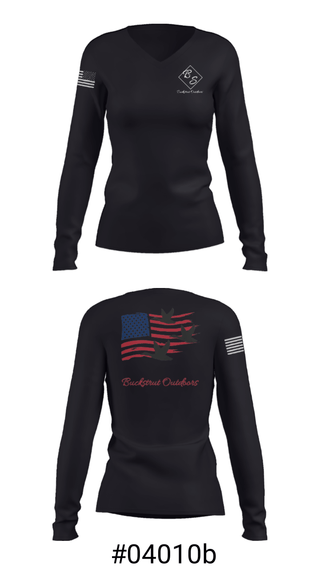 Women's Long Sleeve Vneck Shirt, Buckstrut OutdoorsBuckstrut Outdoors, , Teamtime, Team time, sublimation, custom sports apparel, team uniforms, spirit wear, spiritwear, sports uniforms, custom shirts, team store, custom team store, fundraiser sports, apparel fundraiser