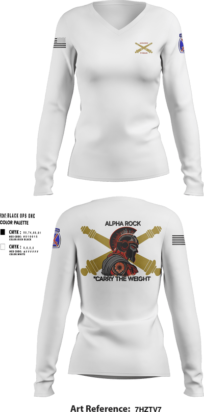 ALPHA ROCK 20137343 Women's Long Sleeve V-neck Shirt - 202