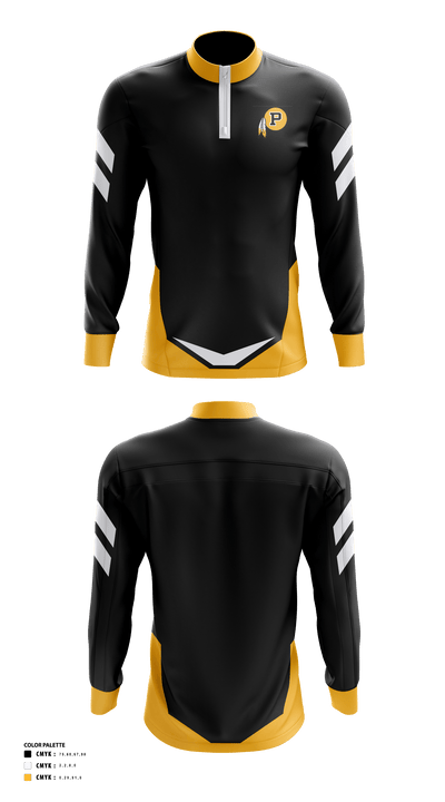 Pontotoc Warriors 5056455 Quarter Zip Jacket - 40