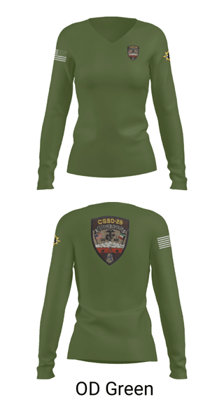 Women's Long Sleeve Vneck Shirt, CSSD 28, Marines, Teamtime, Team time, sublimation, custom sports apparel, team uniforms, spirit wear, spiritwear, sports uniforms, custom shirts, team store, custom team store, fundraiser sports, apparel fundraiser