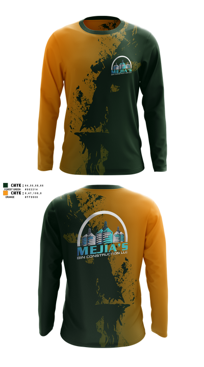 Mejia’s Bin Construction LLC 77170057 Long Sleeve Performance Shirt 1