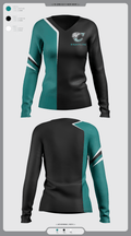 Century Wrestling Club 44177344 Women's Long Sleeve V-neck Shirt - 2