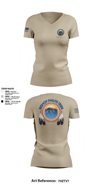 Bishop Paiute EMO/ Hazardous Fiels Reduction 49408789 Women's Short Sleeve V-neck Shirt - 7