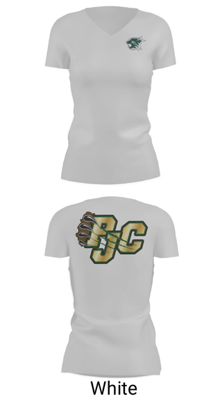 Women's Short Sleeve Vneck Shirt, Plainfield Junior Cats Football/Cheer, Football, Teamtime, Team time, sublimation, custom sports apparel, team uniforms, spirit wear, spiritwear, sports uniforms, custom shirts, team store, custom team store, fundraiser sports, apparel fundraiser