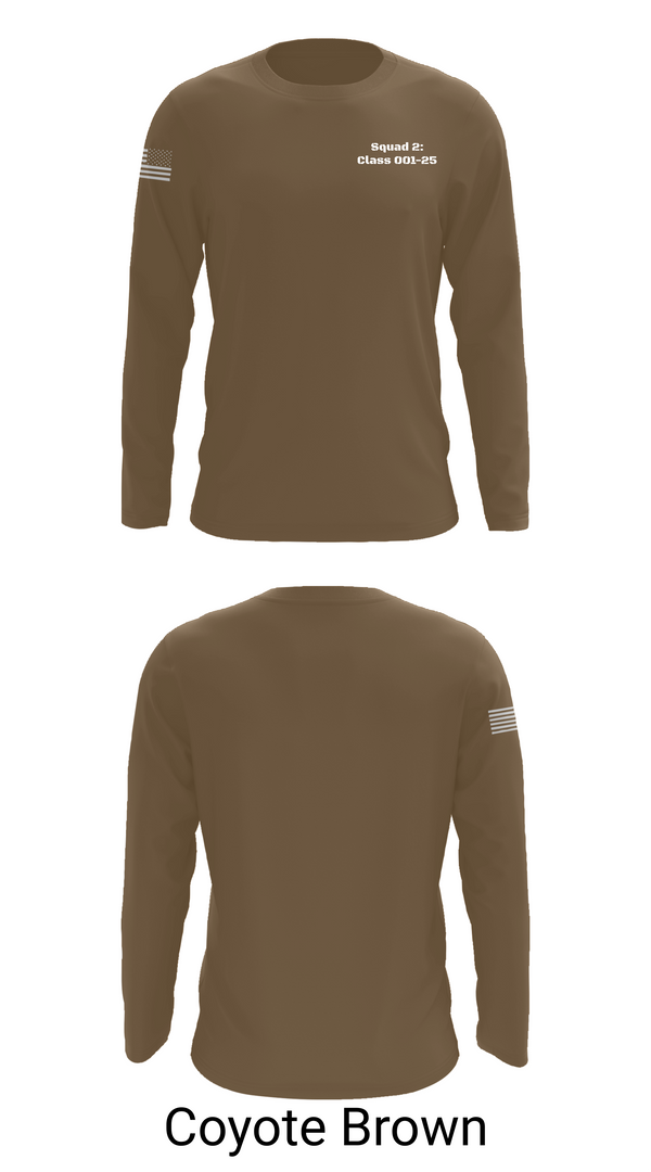 Long Sleeve Performance Shirt, Squad 2: Class 001-25, Army, Teamtime, Team time, sublimation, custom sports apparel, team uniforms, spirit wear, spiritwear, sports uniforms, custom shirts, team store, custom team store, fundraiser sports, apparel fundraiser