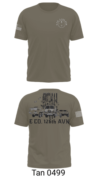 Old School Cotton Feel Shirt, B Co. 1-126AVN, Army, Teamtime, Team time, sublimation, custom sports apparel, team uniforms, spirit wear, spiritwear, sports uniforms, custom shirts, team store, custom team store, fundraiser sports, apparel fundraiser