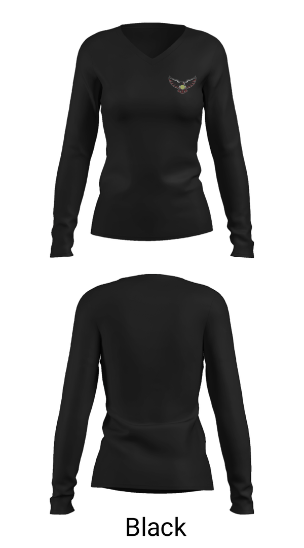 Women's Long Sleeve Vneck Shirt, Cheney High School Tennis, Tennis, Teamtime, Team time, sublimation, custom sports apparel, team uniforms, spirit wear, spiritwear, sports uniforms, custom shirts, team store, custom team store, fundraiser sports, apparel fundraiser