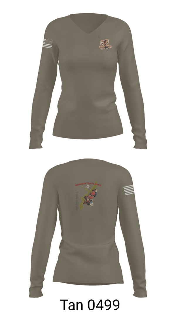 Womens Long Sleeve Vneck Shirt, 3rd G Co v2/8, Marines, Teamtime, Team time, sublimation, custom sports apparel, team uniforms, spirit wear, spiritwear, sports uniforms, custom shirts, team store, custom team store, fundraiser sports, apparel fundraiser