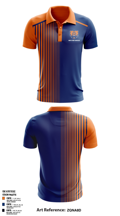 Short Sleeve Performance Polo, North Point Grizzlies, Golf, Teamtime, Team time, sublimation, custom sports apparel, team uniforms, spirit wear, spiritwear, sports uniforms, custom shirts, team store, custom team store, fundraiser sports, apparel fundraiser