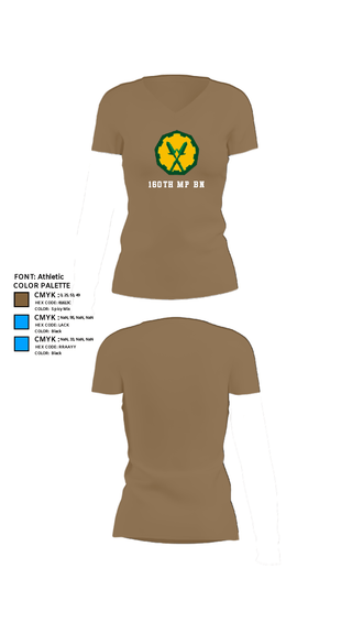 Womens Short Sleeve Vneck Shirt, 160th mp bn, Army, Teamtime, Team time, sublimation, custom sports apparel, team uniforms, spirit wear, spiritwear, sports uniforms, custom shirts, team store, custom team store, fundraiser sports, apparel fundraiser