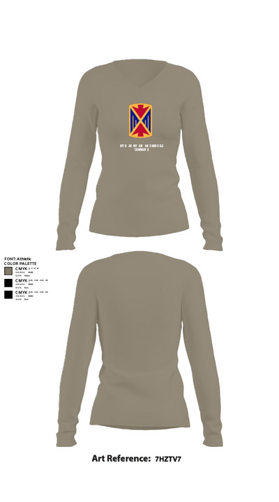 10th Army Air and Missile Command 85697191 Women's Long Sleeve V-neck Shirt - 62
