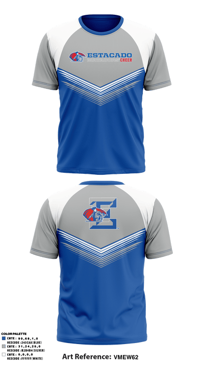 Estacado High School Cheer 9310800 Short Sleeve Performance Shirt - 42