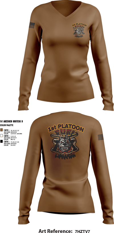 Fuel Dawgs 84866283 Women's Long Sleeve V-neck Shirt - 3