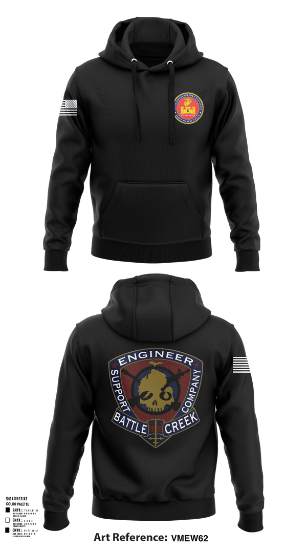 Hoodie, 6th Engineer Support, Marines, Teamtime, Team time, sublimation, custom sports apparel, team uniforms, spirit wear, spiritwear, sports uniforms, custom shirts, team store, custom team store, fundraiser sports, apparel fundraiser