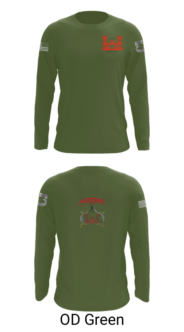 Long Sleeve Performance Shirt, 1138th SAPPER Company, Army, Teamtime, Team time, sublimation, custom sports apparel, team uniforms, spirit wear, spiritwear, sports uniforms, custom shirts, team store, custom team store, fundraiser sports, apparel fundraiser
