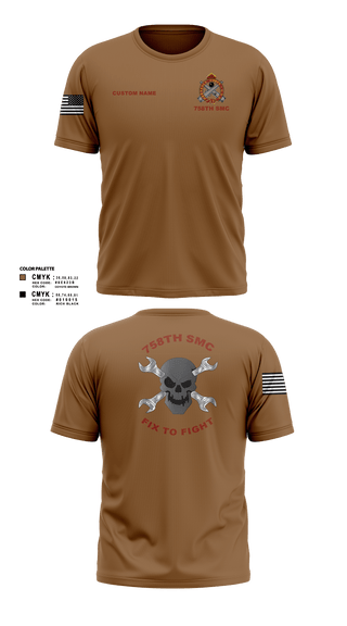 Short Sleeve Performance Shirt, 758th SMC, Army, Teamtime, Team time, sublimation, custom sports apparel, team uniforms, spirit wear, spiritwear, sports uniforms, custom shirts, team store, custom team store, fundraiser sports, apparel fundraiser