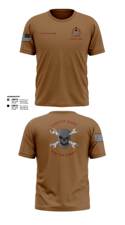 758th SMC 429395 Short Sleeve Performance Shirt - 8