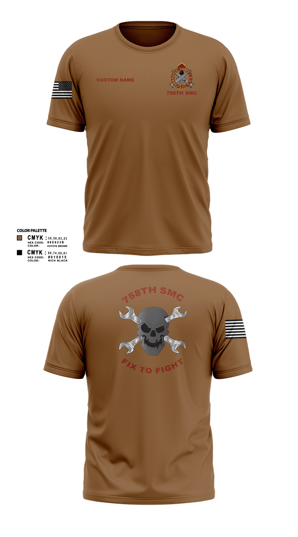 Short Sleeve Performance Shirt, 758th SMC, Army, Teamtime, Team time, sublimation, custom sports apparel, team uniforms, spirit wear, spiritwear, sports uniforms, custom shirts, team store, custom team store, fundraiser sports, apparel fundraiser