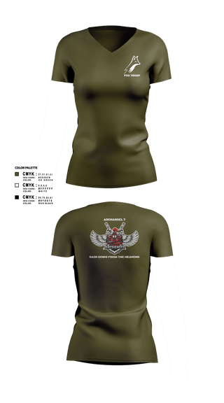 Womens Short Sleeve Vneck Shirt, Fox troop, Army, Teamtime, Team time, sublimation, custom sports apparel, team uniforms, spirit wear, spiritwear, sports uniforms, custom shirts, team store, custom team store, fundraiser sports, apparel fundraiser
