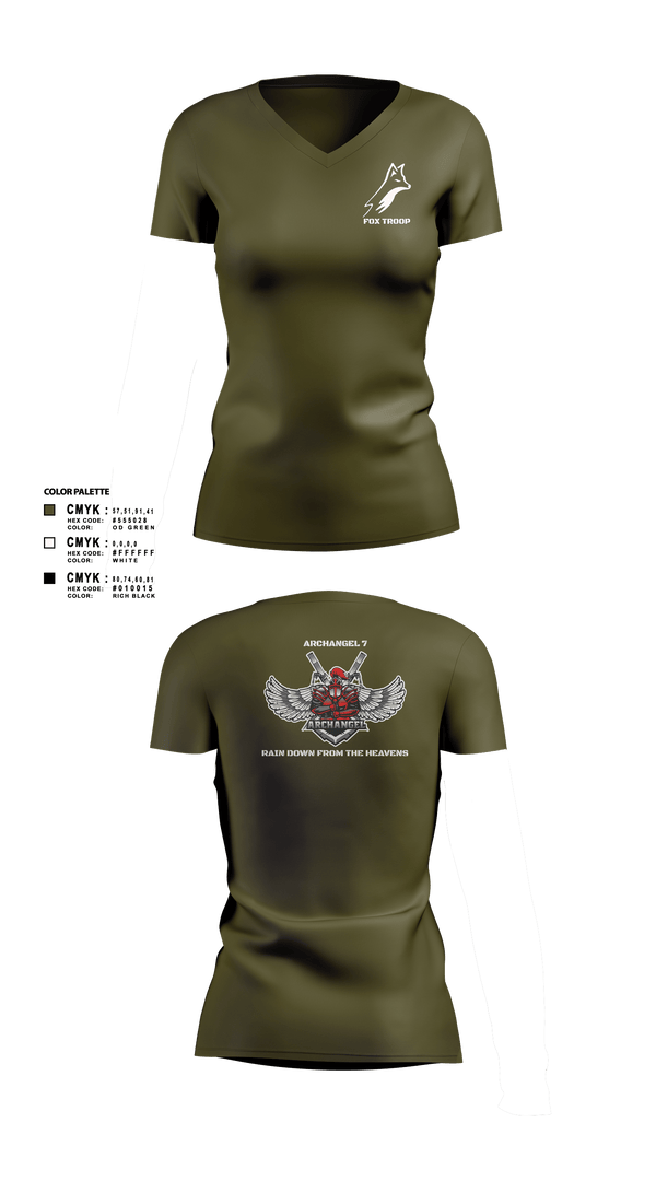 Womens Short Sleeve Vneck Shirt, Fox troop, Army, Teamtime, Team time, sublimation, custom sports apparel, team uniforms, spirit wear, spiritwear, sports uniforms, custom shirts, team store, custom team store, fundraiser sports, apparel fundraiser