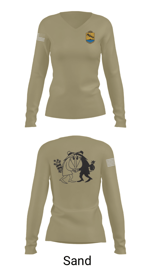 Women's Long Sleeve Vneck Shirt, CF, Navy, Teamtime, Team time, sublimation, custom sports apparel, team uniforms, spirit wear, spiritwear, sports uniforms, custom shirts, team store, custom team store, fundraiser sports, apparel fundraiser